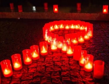 World Aids Day in Rotterdam - burn a candle